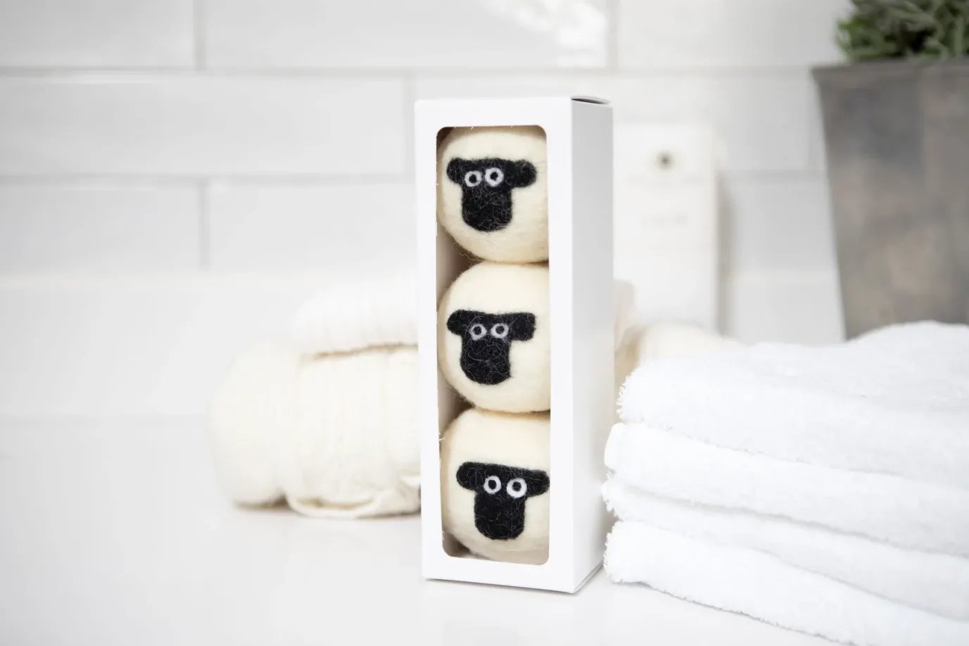 Little Beau Sheep Suffolk Sheep Wool Dryer Balls - pack of 3