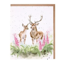 'Lord and Lady' Deer Blank Greetings Card