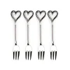 Love Heart Pastry Forks Set of 4