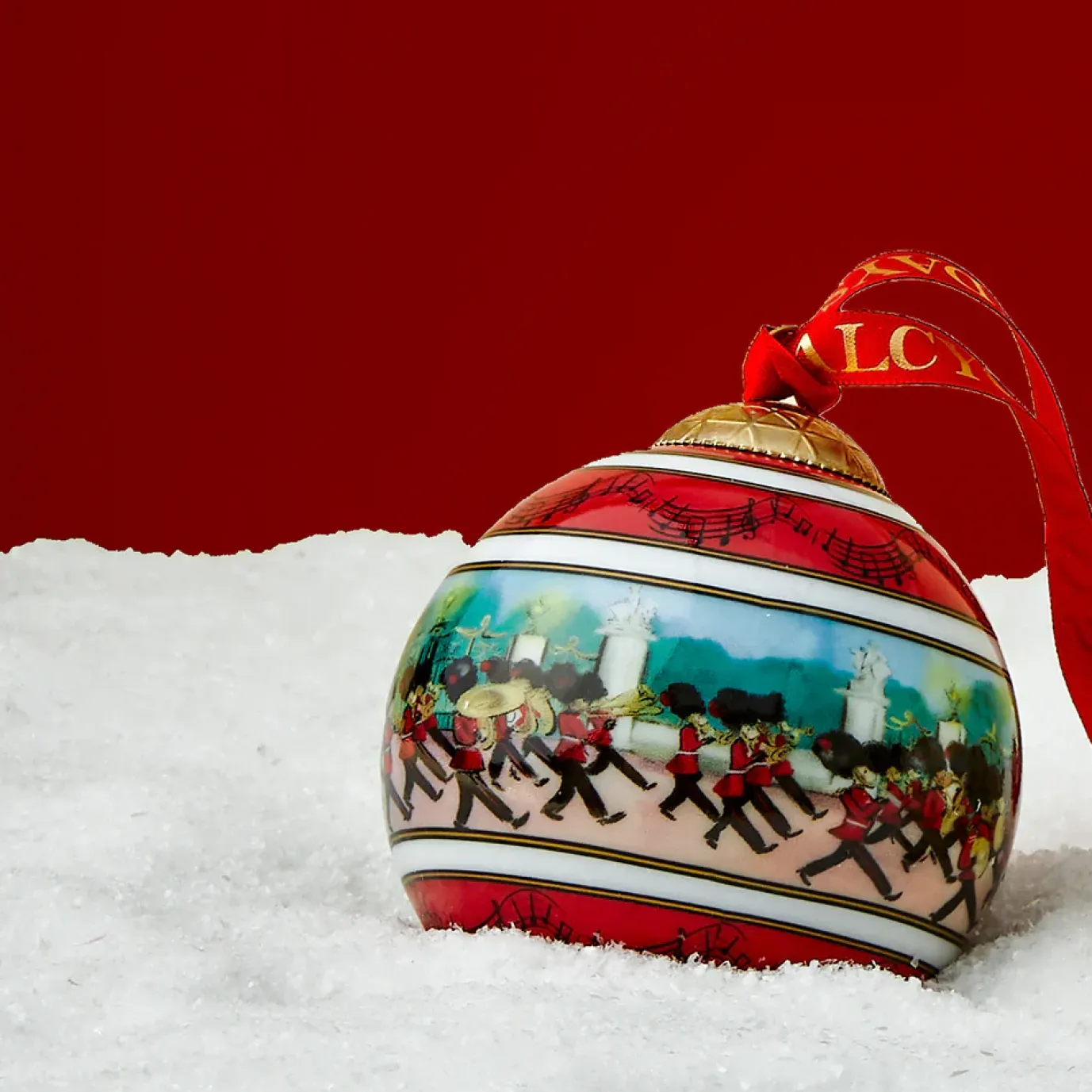 Marching Down the Mall Bone China 3" Bauble