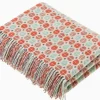 Milan Coral/Mint Merino Lambswool Throw