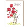 Mouse with Red Roses "With Lots of Love on Valentine's Day" Greetings Card