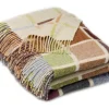 Multiblock Geometric Beige Multi Merino Lambswool Throw