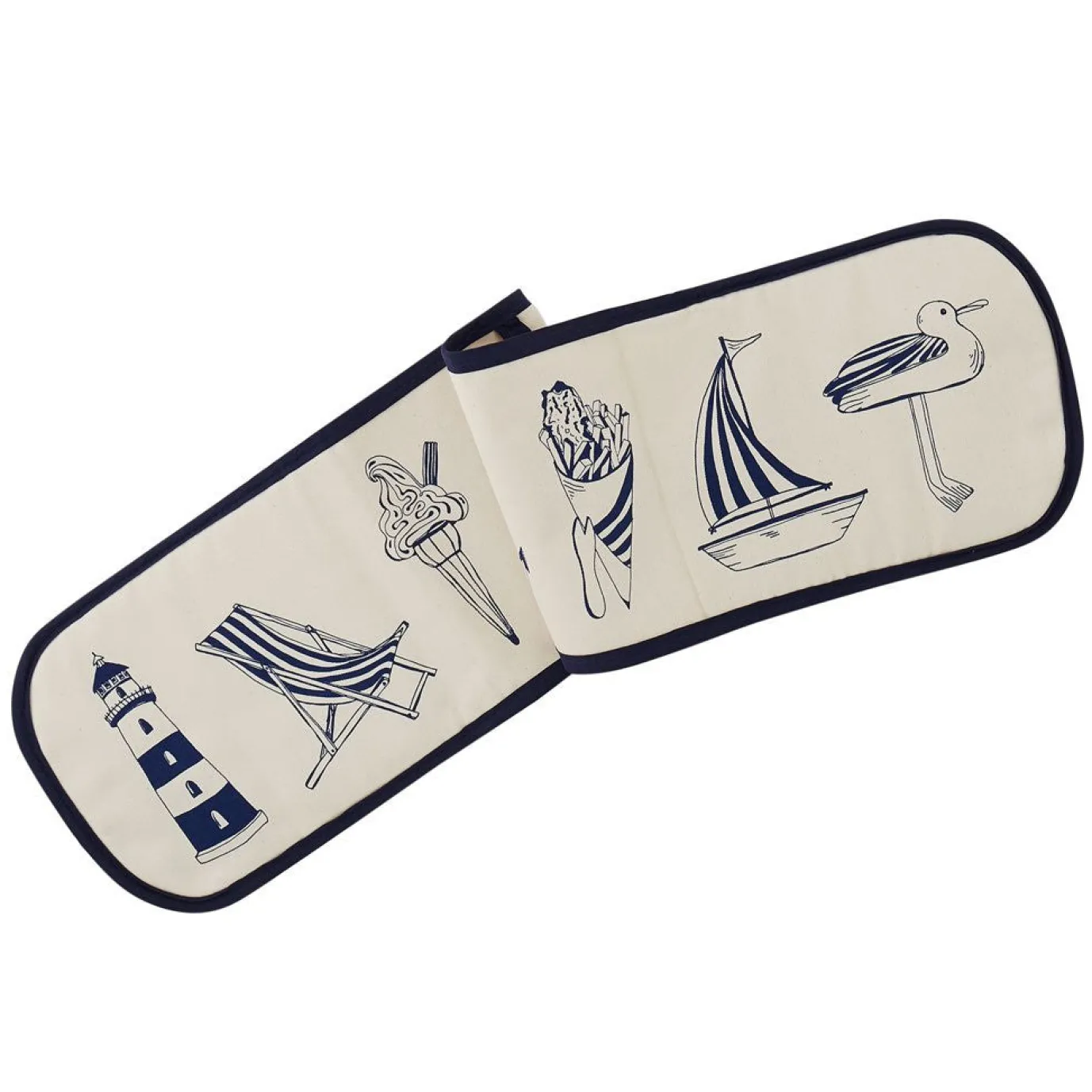 Nautical Beachscape Double Oven Glove