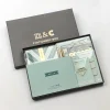 Notes & Clips Green & Gold Stationery Box