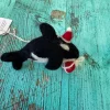 Orca with Present Felt Decoration