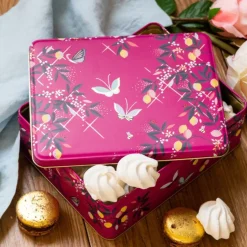 Orchard Butterfly Deep Rectangular Tin