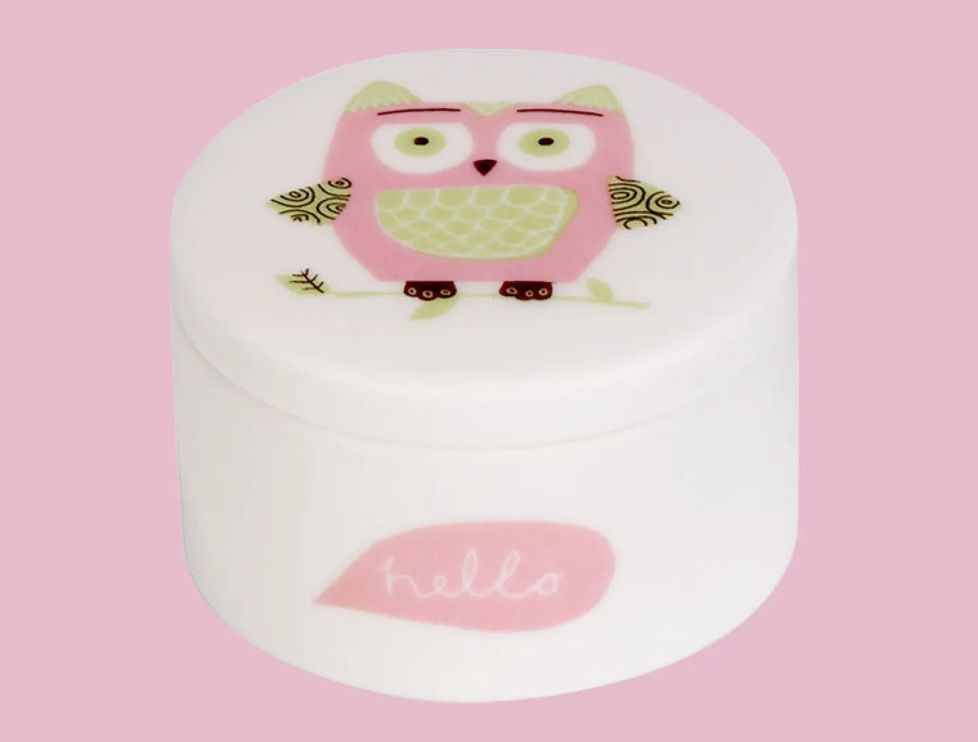 Owlie Keepsake Box in Pink