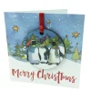 Penguins Melamine Bauble Card