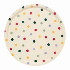 Polka Dot Round Birch Tray