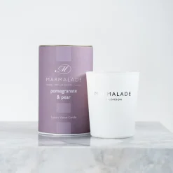 Pomegranate and Pear Luxury Glass Votive Candle