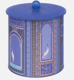 Purple Lattice Windows Biscuit Barrel