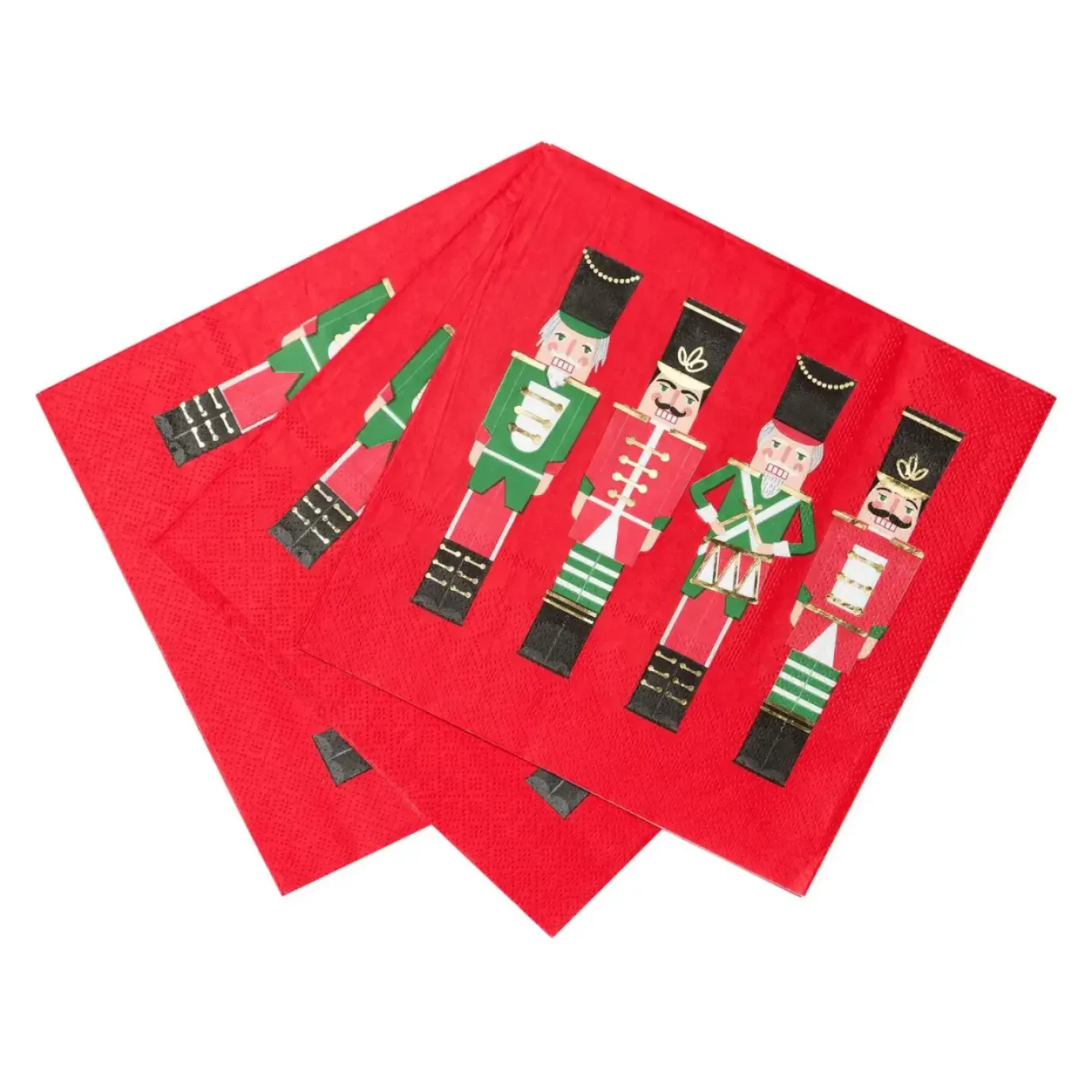 Red Nutcracker Christmas Napkins - 16 pack