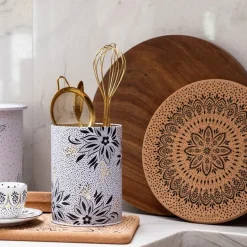 Sara Miller Artisanne Noir Set of 3 Cork Trivets