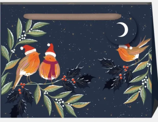 Sara Miller Robin Chorus Midnight Shopper Gift Bag