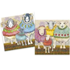 Sheep in Sweaters pack of 10 Mini Notecards