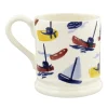 Shoreline Scattered Boats 1/2 Pint Mug