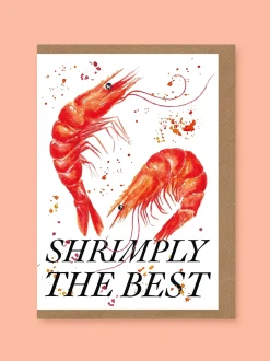 Shrimply The Best Greetings Card