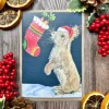 Silent Night Christmas Bunny Eco-Friendly Card