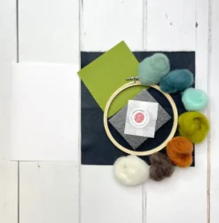 Sleepy Fox in a Hoop Needle Felting Kit