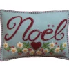 Small Alpine Noel Pillow - Duck Egg Blue