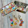 Socks Set of 6 Crochet Markers in a Pocket Tin