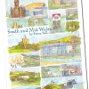 South and Mid-Wales by Emma Ball Tea Towel
