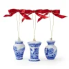 Spode Blue Italian Mini Urn Ornaments - Set of 3