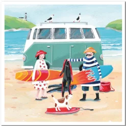 Surfing Trip Greetings Card