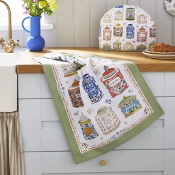 Tea Tins Cotton Tea Towel