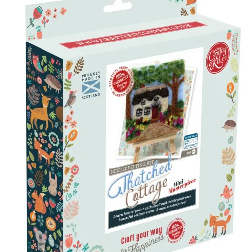 Thatched Cottage Paint with Wool Needle Felting Kit