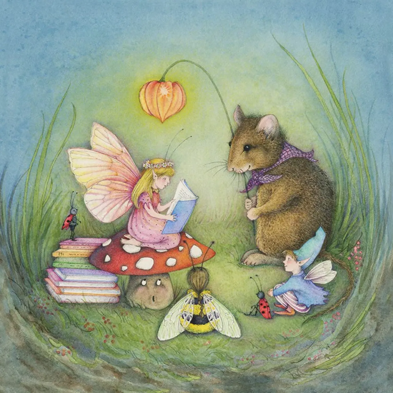 The Book Faeire Greeting Card