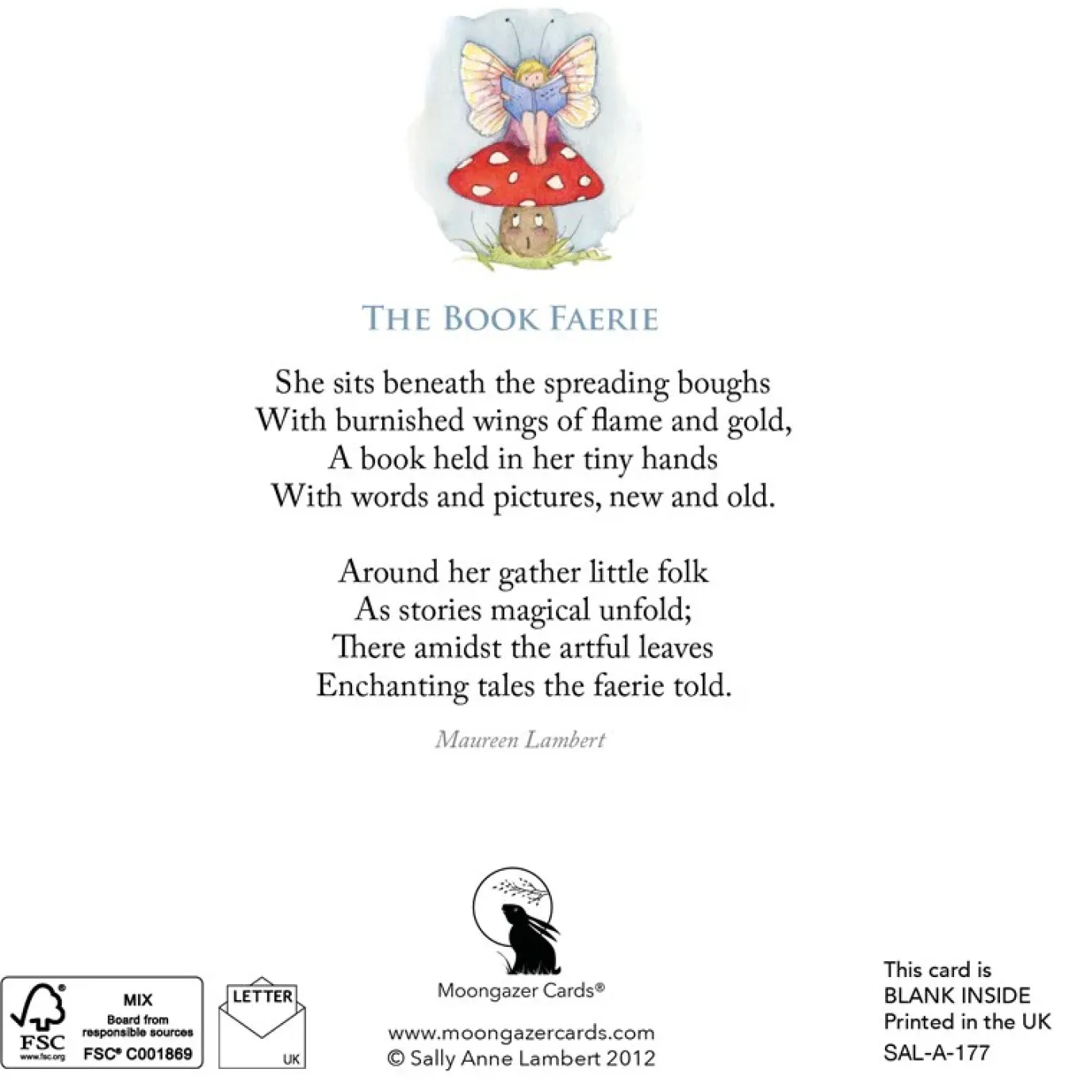 The Book Faeire Greeting Card