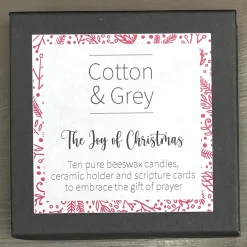 The Joy of Christmas Candle Set with Scripture Cards