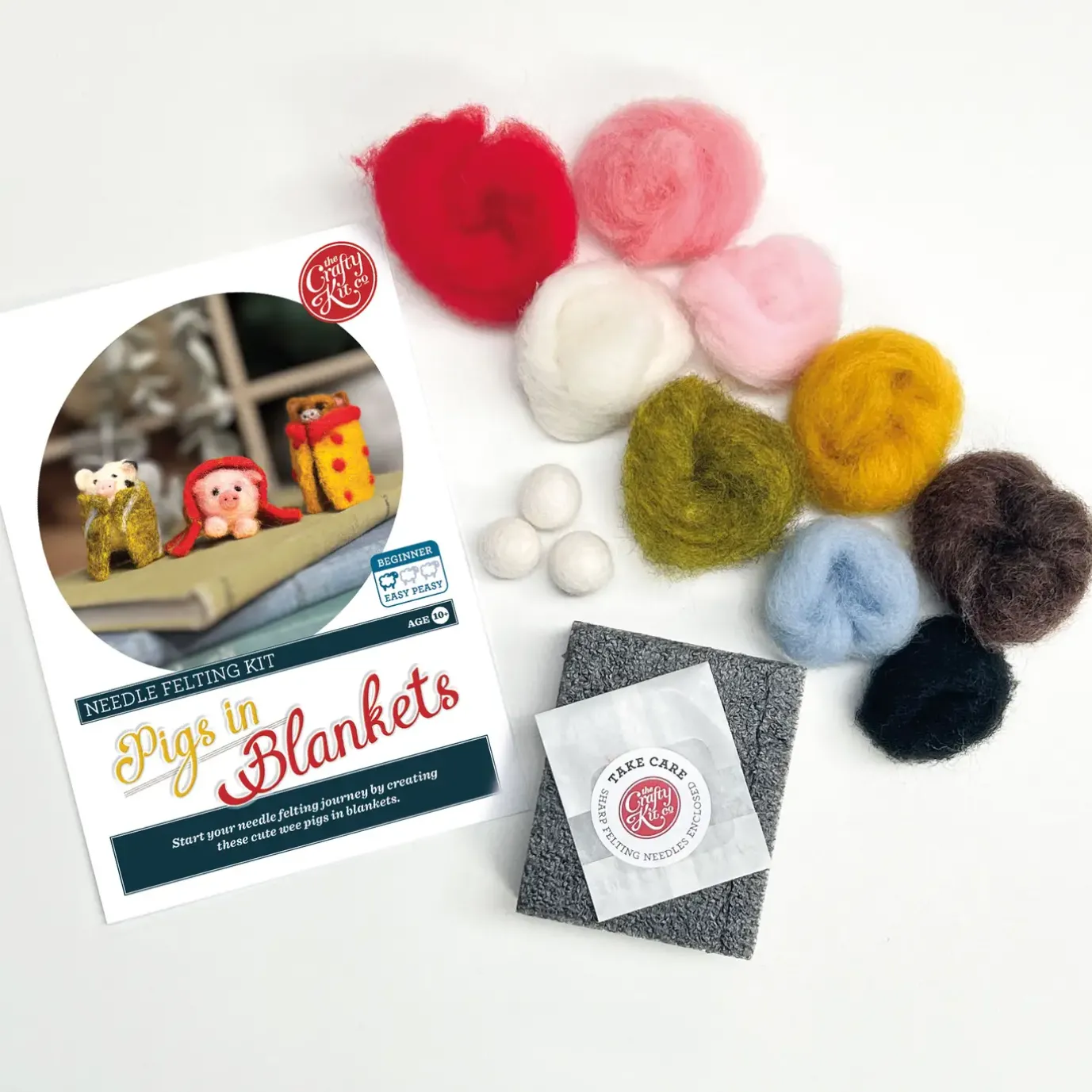 Three Little Pigs in Blankets Needle Felting Kit