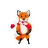 Tod Fox Holding Wearing a Stripy Scarf Felt Decoration