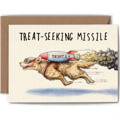 Treat-Seeking Missile Greetings Card
