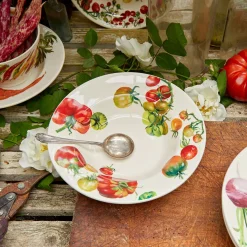 Vegetable Garden Tomatoes Soup Plate