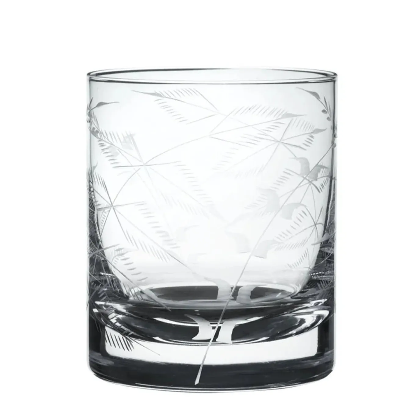 Whisky Glass with Fern Design by The Vintage List