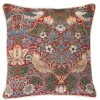William Morris Strawberry Thief Red Pillow
