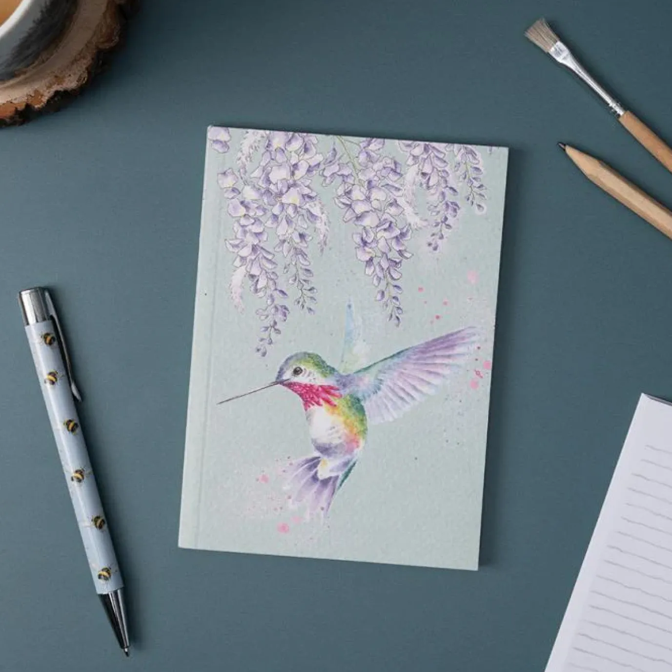 'Wisteria Wishes' Hummingbird A6 Notebook