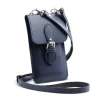Zatchels Handmade Leather Phone Pouch - Navy Blue