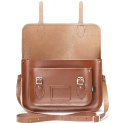 Zatchels Handmade Leather Classic Satchel - Chestnut