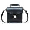 Zatchels Handmade Leather Sugarcube Black Small Handbag